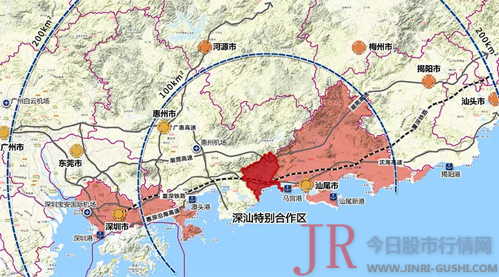 两条 交通 线路被重点提及： 加快成立深圳至 深汕竞争区 高铁 ；新增结构深圳至河源 高铁 
